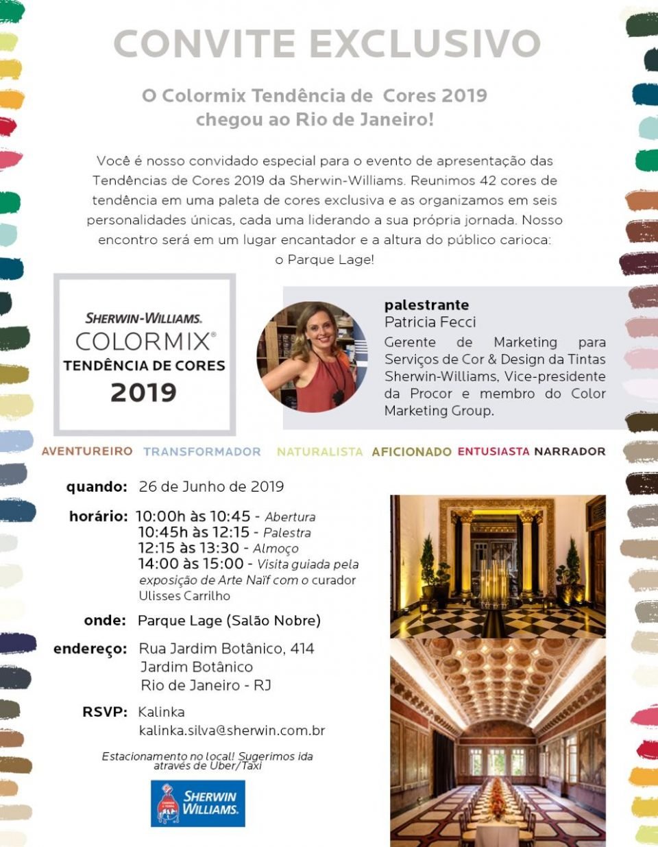 Sherwin-Williams reúne arquitetos e designers no Rio de Janeiro para palestra Colormix Tendência de Cores 2019 27 Convite