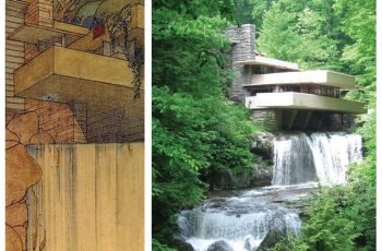 Como desenhar bem à mão livre em Arquitetura 31 Casa da Cascata por Frank Lloyd Wright