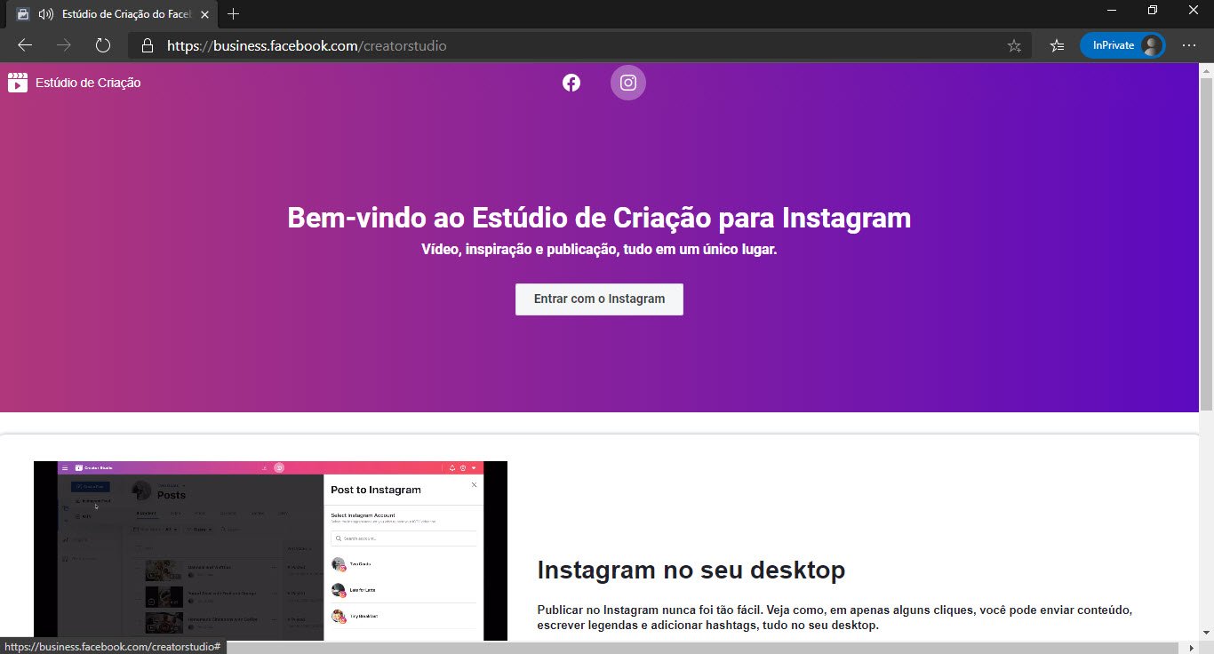 Estudio de Criação para o Instagram