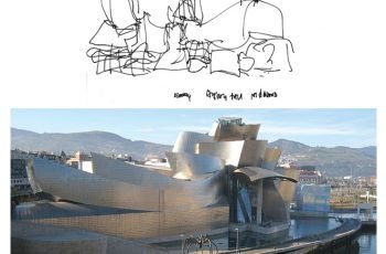 Como desenhar bem à mão livre em Arquitetura 32 Museu Guggenheim Bilbao por Frank Gehry
