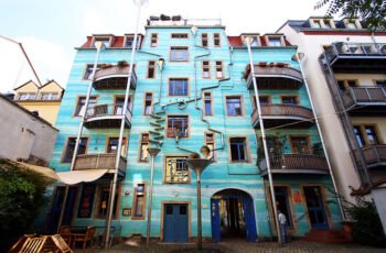 Parede do funil Kunsthofpassage - The Funnel Wall
