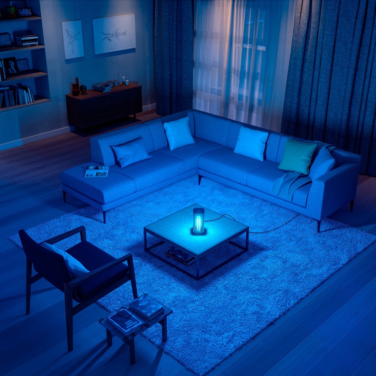 Nova luminária de mesa Philips com luz UV-C é capaz de matar vírus causador do COVID-19 25 Signify UV C B2C Livingroom on.5f9333fa39b9a