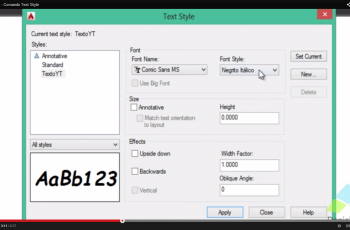 Text Style AutoCAD 2015