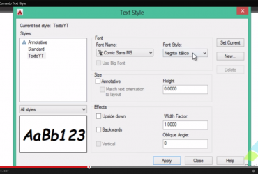 Text Style AutoCAD 2015