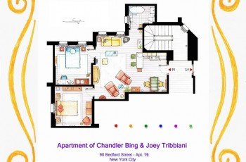 Plantas de seriados famosos da televisão 30 apartment of chandler and joey from friends by nikneuk