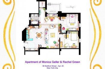 Plantas de seriados famosos da televisão 38 apartment of monica and rachel from friends by nikneuk