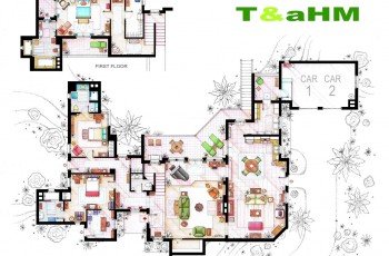 Plantas de seriados famosos da televisão 34 beach house of charlie harper from taahm by nikneuk