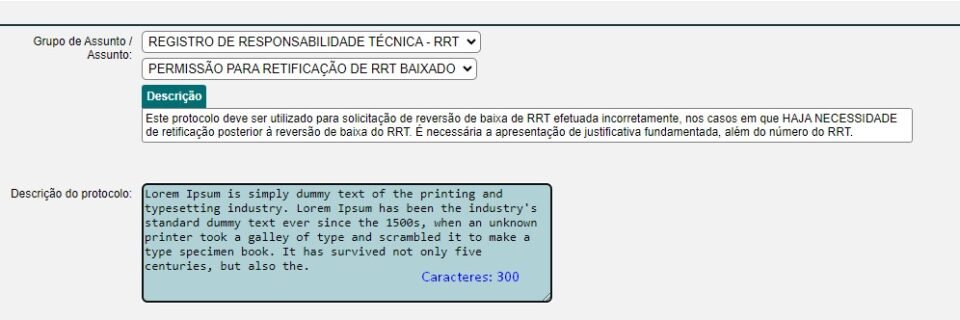 Como alterar RRT já baixada? 30 como alterar uma RRT ja baixada 5
