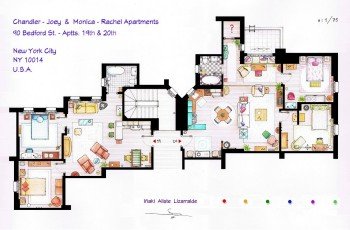 Plantas de seriados famosos da televisão 43 friends apartments floorplan by nikneuk