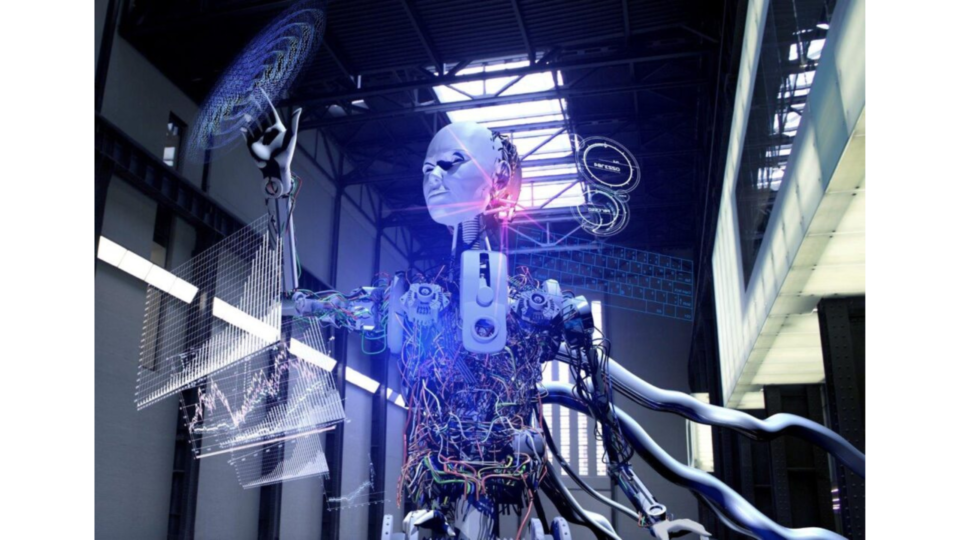 Desenvolvendo Soluções inovadoras usando Inteligência Artificial na Arquitetura 50 imagem de um robô, gerada pela Refresher AI