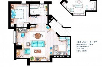 Plantas de seriados famosos da televisão 32 jerry seinfeld apartment floorplan v2 by nikneuk