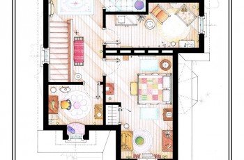 Plantas de seriados famosos da televisão 49 the house from up first floor floorplan by nikneuk