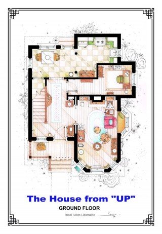 Plantas de seriados famosos da televisão 27 the house from up ground floor floorplan by nikneuk
